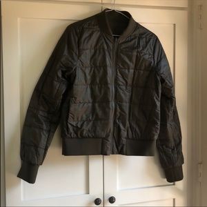 Lululemon Olive Bomber reversible jacket 10